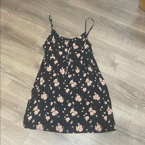 SO Black Dress with Pink Floral Design